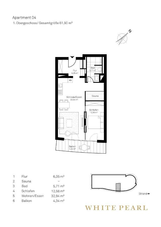 White Pearl Apartment 1.04 Тиммендорфер-Штранд Экстерьер фото